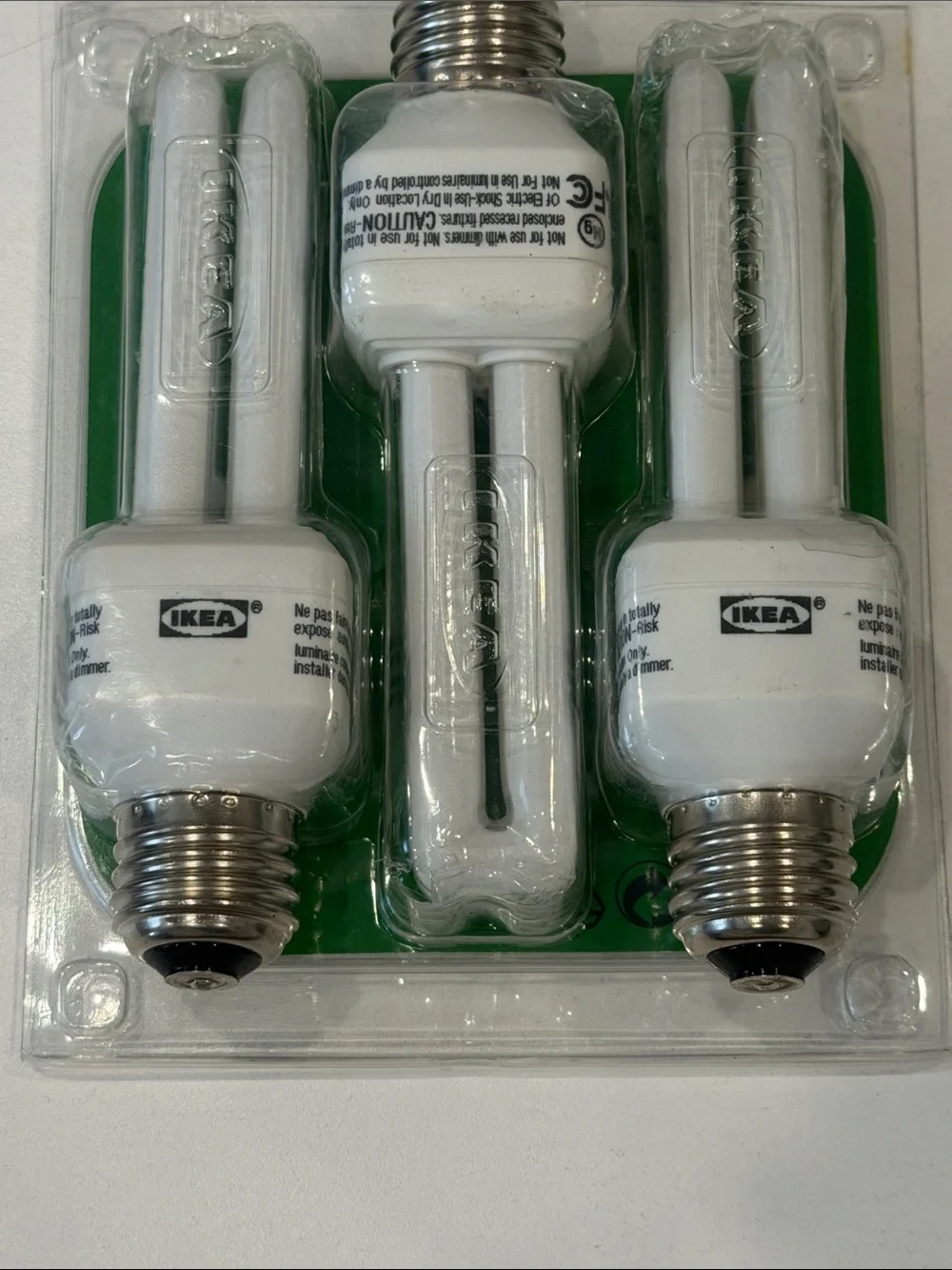 IKEA White Energy-Saving Spiral CFL Bulbs - 3-Pack